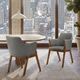 Armen Living Renzo 2-Piece Charcoal/Walnut Dining Side Chair Set-1