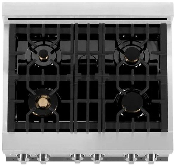 ZLINE 30" Stainless Steel Pro Style Dual Fuel Range-1