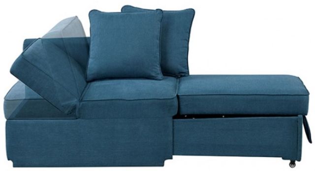 Furniture of America® Woburn Blue Convertible Chair-3