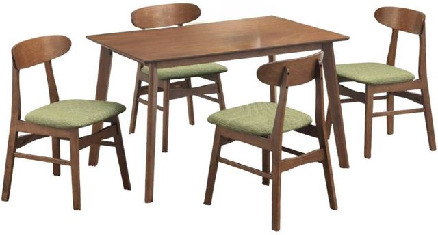 New Classic® Home Furnishings Morocco 5-Piece Green/Walnut Dining Set-0