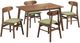 New Classic® Home Furnishings Morocco 5-Piece Green/Walnut Dining Set-0