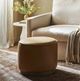 Four Hands Sinclair Butterscotch Round Ottoman-1