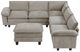 Homelegance® Dublin 6-Piece Dark Pewter Modular Sectional with Ottoman-2