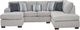 Affordable Furniture 4550 Bita 2-Piece Platinum Chaise Sectional-2