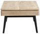 Magnussen Home® Fletcher Driftwood Lift Top Storage Cocktail Table with Black Base-3