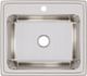 Elkay Lustertone® Classic Lustrous Satin 25" x 22" x 12-1/8" 1-Hole Single Bowl Drop-In Sink-1