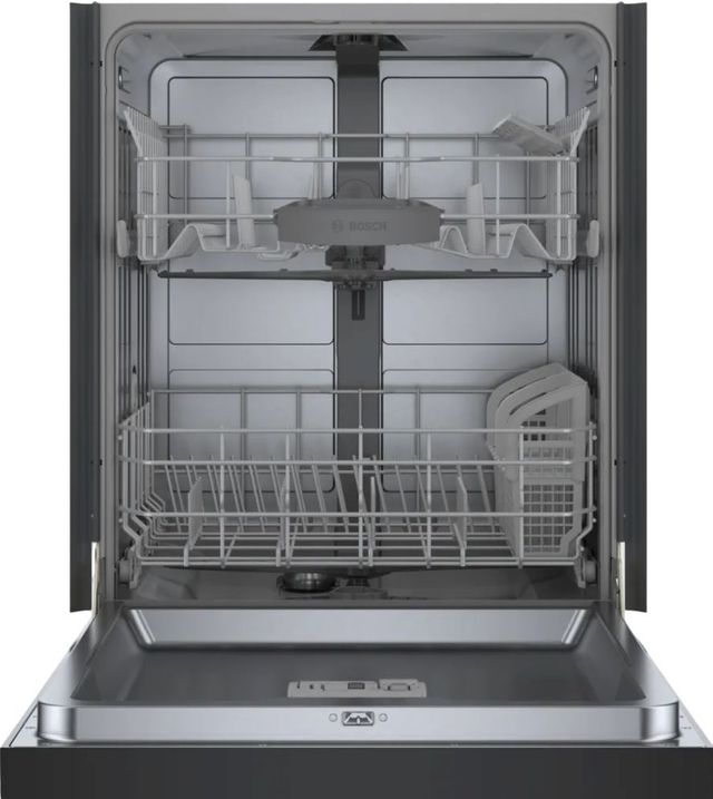 Bosch® 100 Series 24" Black Front Control Built In Dishwasher-2