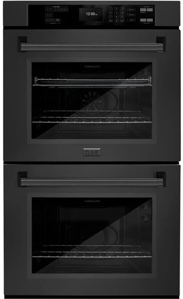 ZLINE Professional 30" Black Stainless Steel Double Electric Wall Oven