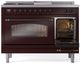 Ilve® Nostalgie II Series 48" Burgundy Pro Style Dual Fuel Range-3