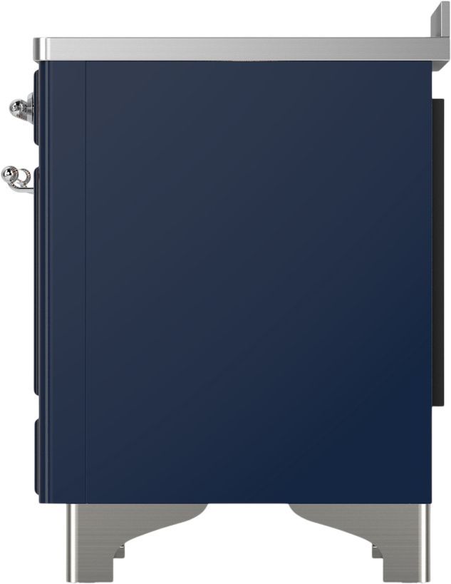 Ilve® Majestic III 48" Midnight Blue Pro Style Induction Range with Triple Glass Door and Chrome Trim-3