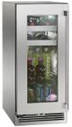 Perlick® Signature Series Stainless Steel 15" Left Hinge Beverages Center-0