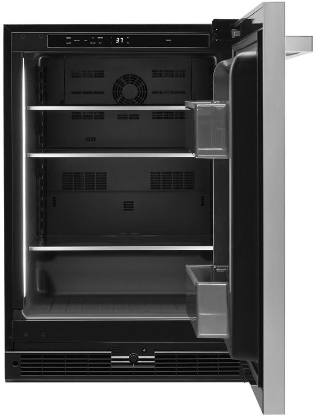 JennAir® Noir™ 24" 5 Cu. Ft. Stainless Steel Under the Counter Refrigerator-1