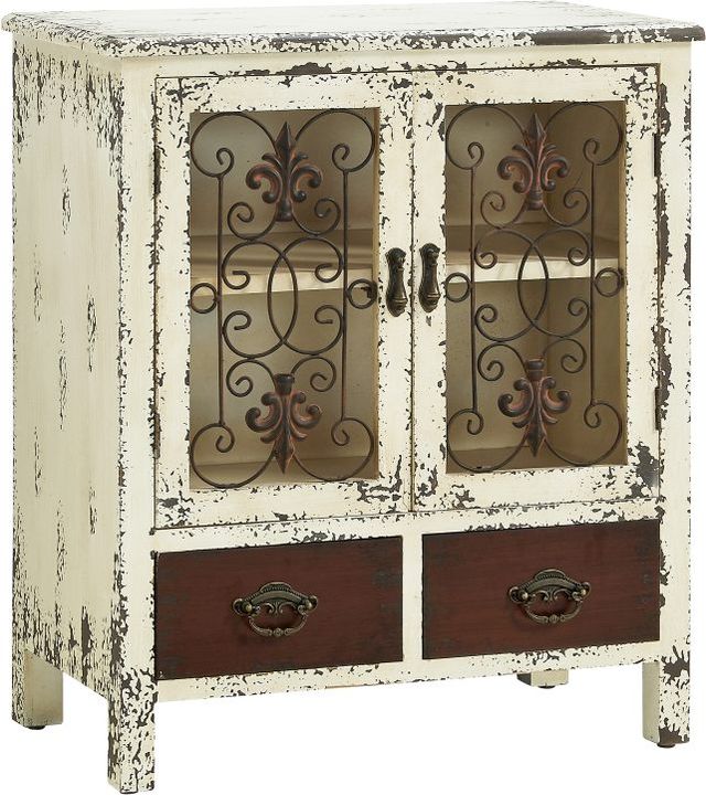 Powell® Parcel Antiqued White Console-0
