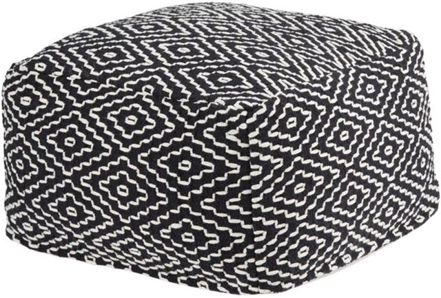 Signature Design by Ashley® Jasett Black/Ivory Pouf