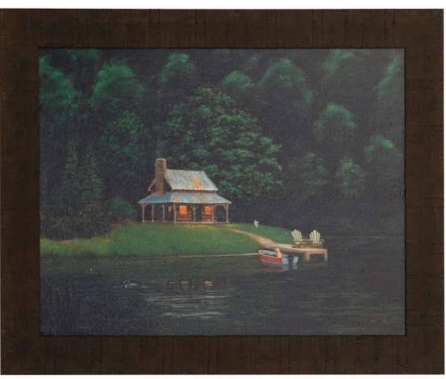 StyleCraft Happy Place Dark Brown/Dark Green Wall Art-0