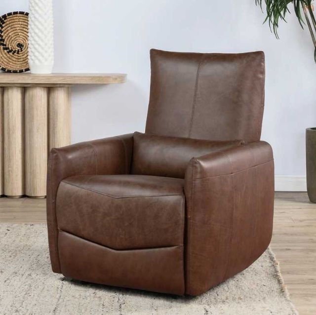 Classic Home Thaya Antique Brown Power Recliner Chair-2