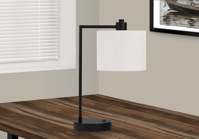 Monarch Specialties Inc. 19"H Black Metal Table Lamp-3