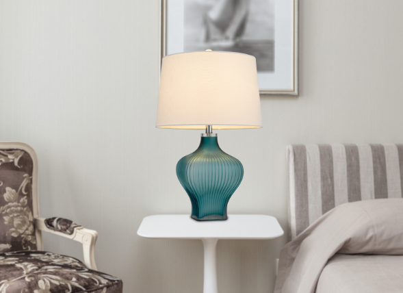 Cal® Lighting & Accessories Payson Aqua Table Lamp-1