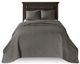 Olliix by Madison Park Quebec Dark Grey Full Reversible Bedspread Set-0