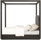 Modus Furniture Oxford Basalt Gray/Dolphin Full Upholstered Canopy Bed-4