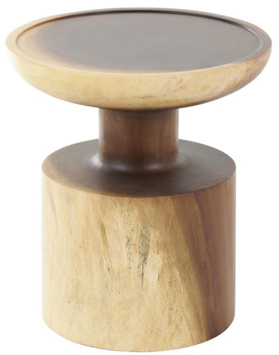 Deco Marche Brown 16'' Side End Accent Table-0