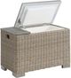 Elements International Ollie Tan Aluminum Outdoor Accent Table with Cooler Box-2