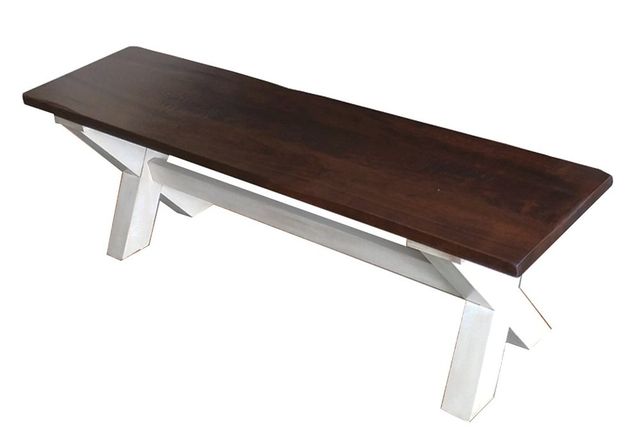 Door County Wooden X 36" Backless Bench-0