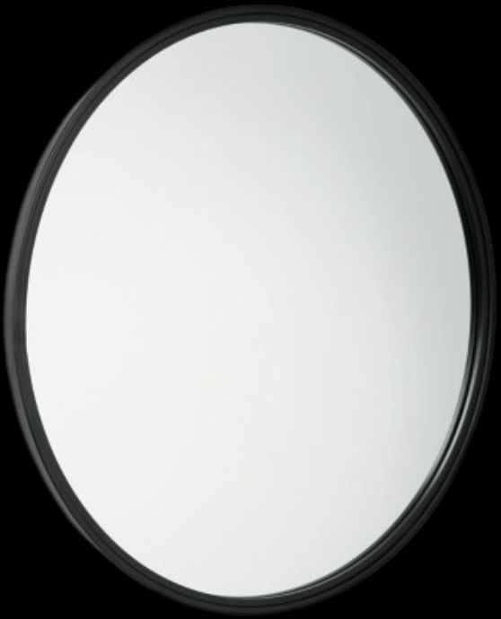 Signature Design by Ashley® Brocky Black Round Accent Mirror-1
