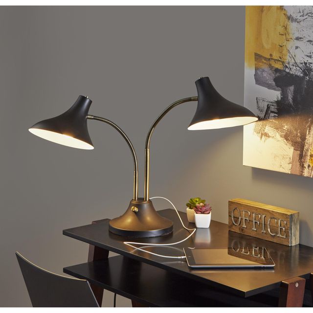 Adesso® Ascot Black Desk Lamp-1