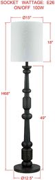Forty West Henderson Black Floor Lamp-1