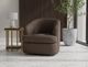 International Furniture Direct Tumbi Brown Faux Leather Swivel Accent Chair-1