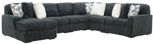 Signature Design by Ashley® Midnight Madness 6-Piece Gunmetal Left-Arm Facing Sectional and Chaise-0