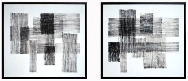 Classy Art 2-Piece 35" Hand Painted Textured Canvas in Frame Wall Art Set-0
