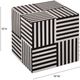 TOV Furniture Cube Black/White Side Table-2
