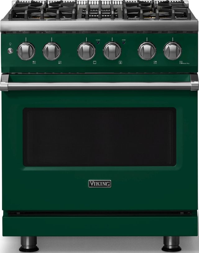 Viking® 5 Series 30" Ivy Pro Style Dual Fuel (LP) Range with Polished Chrome Trim-0
