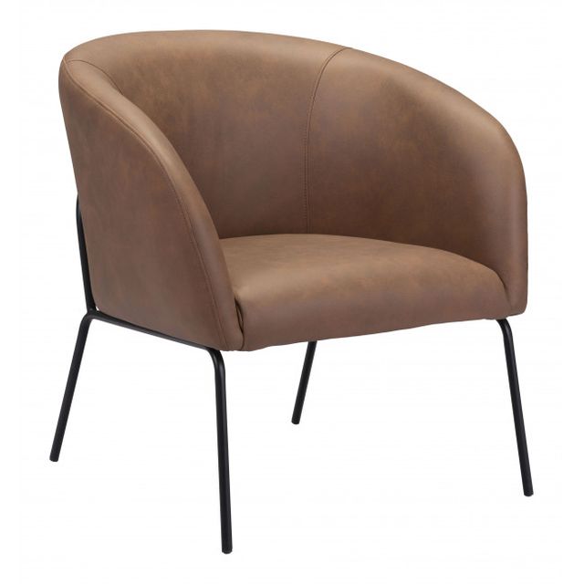 Zuo® Modern Quinten Vintage Brown Accent Chair-0