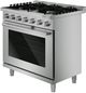 Bosch® 500 Series 36” Stainless Steel Freestanding Dual Fuel Range-3