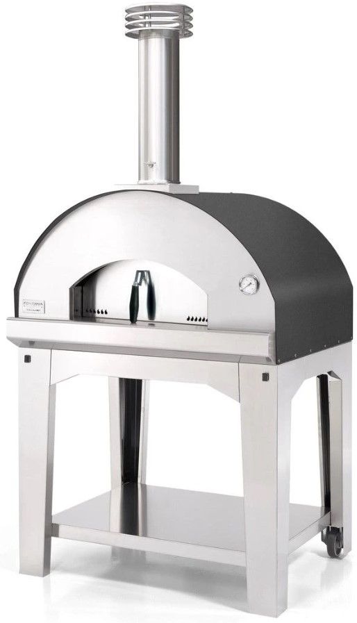 Fontana Forni Mangiafuoco 39" Gray Pizza Oven -1