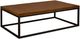 Horizon Home® Aspen Brown 60" Cocktail Table with Black Metal Base-0