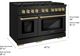 ZLINE Autograph Edition 48" Black Stainless Steel Pro Style Gas Range with 8 Burner Cooktop-2