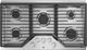 GE® 36" Stainless Steel Built-In 5-Burners Gas Cooktop-0