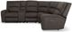 Flexsteel® Nirvana Grey Power Reclining Sectional with Power Headrests-4