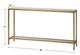 Uttermost® Hayley Glass Top Console Table with Antiqued Gold Frame-2