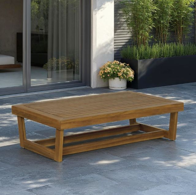 Linon Bluffton Natural Wooden Outdoor Cocktail Table-2