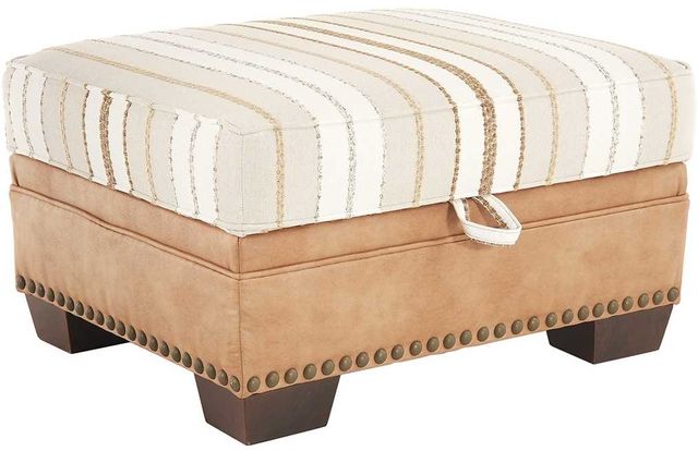 Marshfield Furniture Emerson Brown/Gray/White Storage Ottoman-0