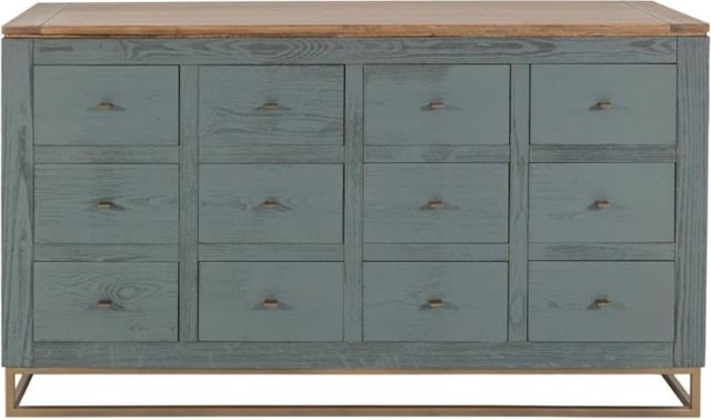 International Furniture Direct Timber Green Console-2