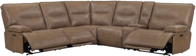 Parker House® Gladiator 6-Piece Genova Mocha Power Reclining L-Shape Sectional-2