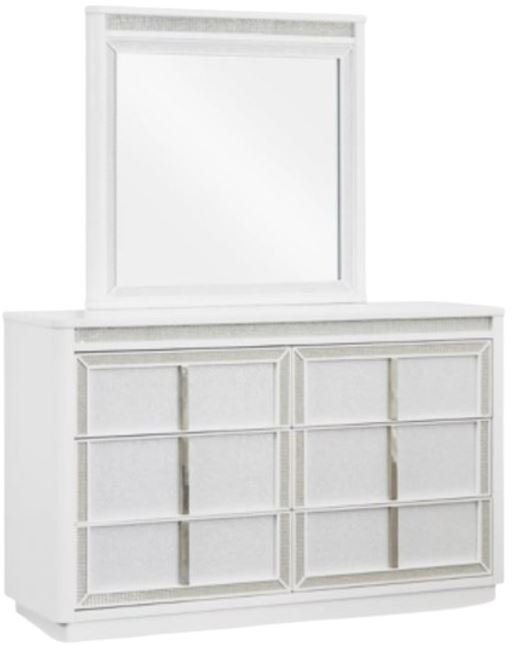 Signature Design by Ashley Chalanna White Dresser and Mirror Kondola s Furniture Terrace Terrace BC
