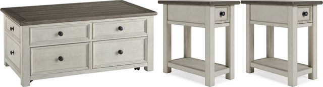 Signature Design by Ashley® Bolanburg 3-Piece Two-Tone Living Room Table Set-0