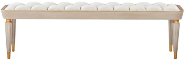 Michael Amini® St. Charles Dove Gray Accent Bench-1